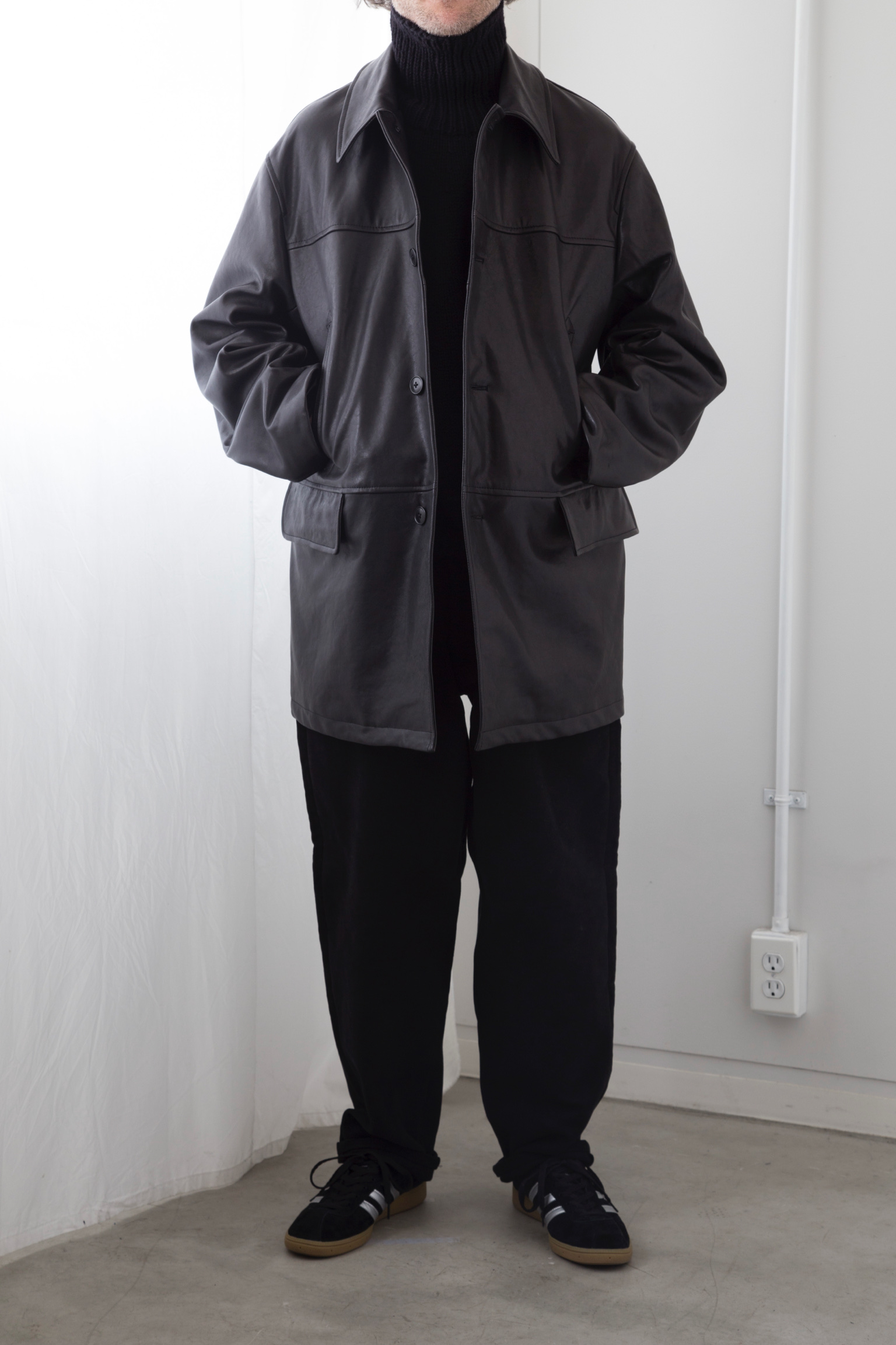 22aw COMOLI コモリ ラムレザーコート size2 - レザージャケット