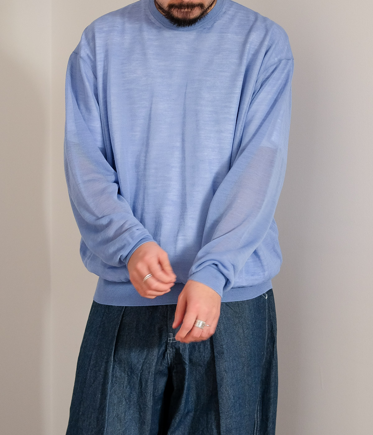 HERILL RAMIE HIGHGAUGE CREWNECK サイズ3