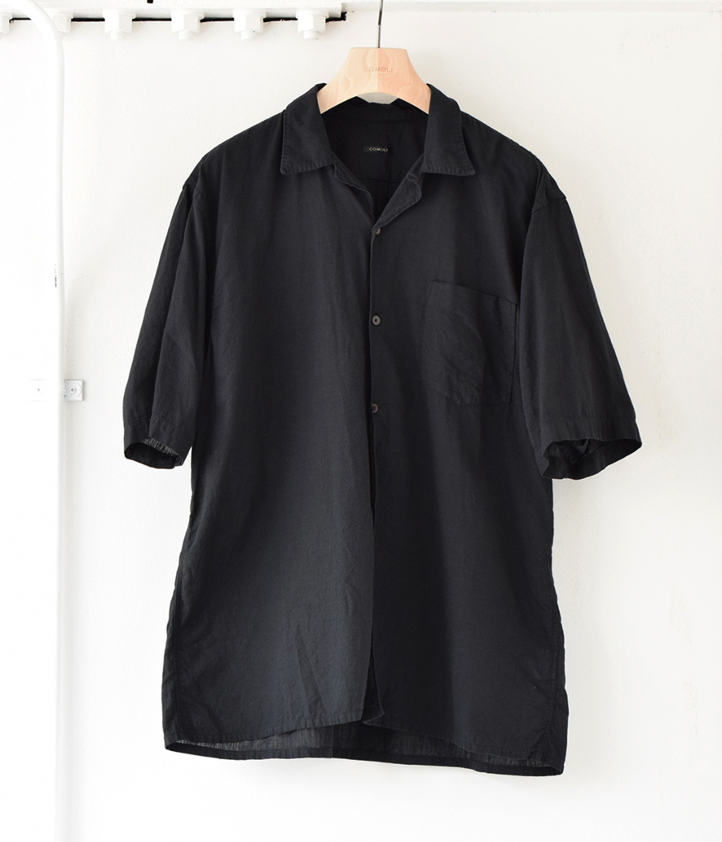 comoli コモリ ベタシャン 半袖シャツ ネイビー size4 - シャツ