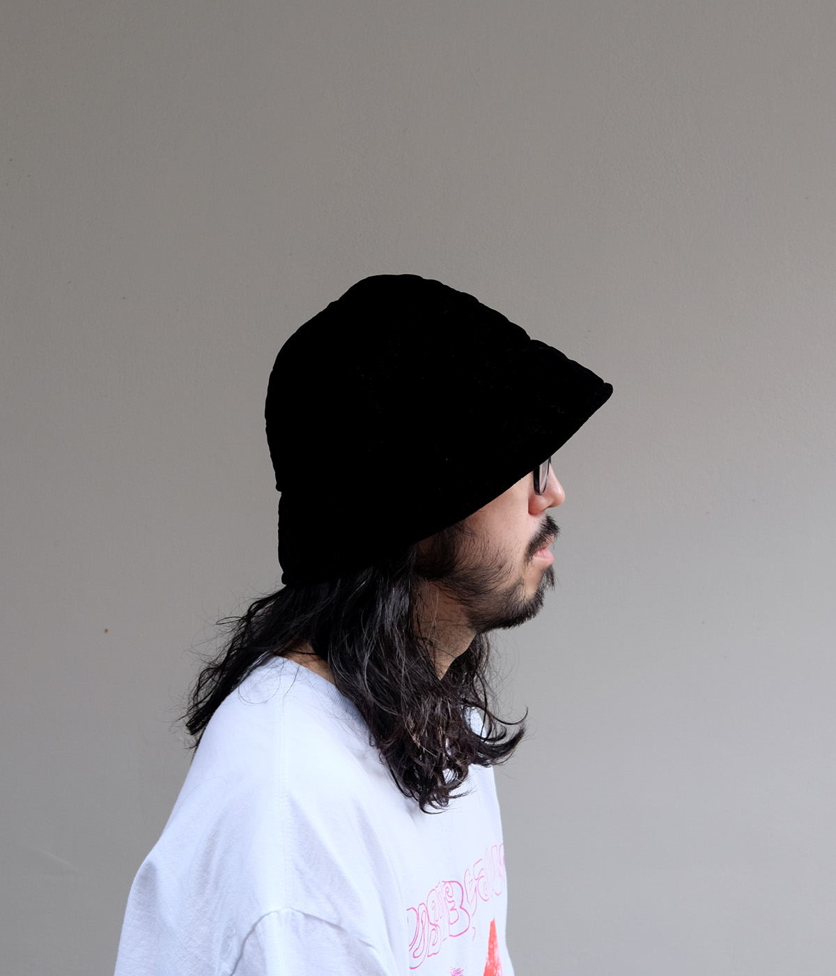 頭周60cmHender Scheme SAILOR HAT WITH SHEEP BLK