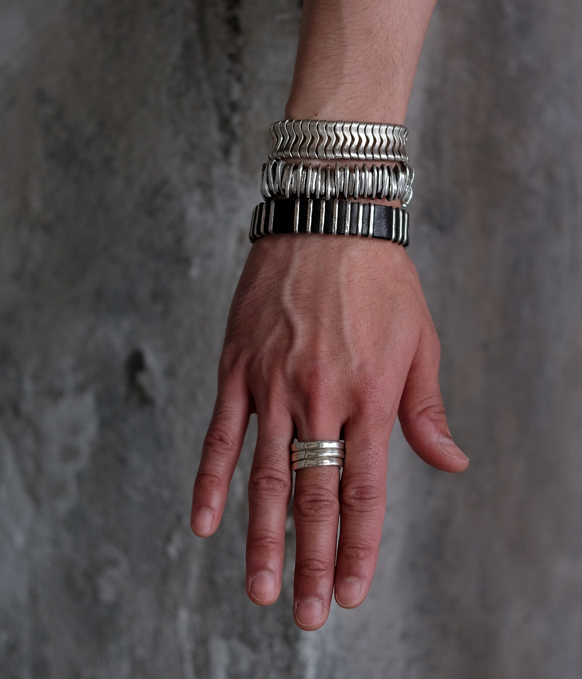 ジルプラットナーJill Platner Wavy Stack Ring 19号