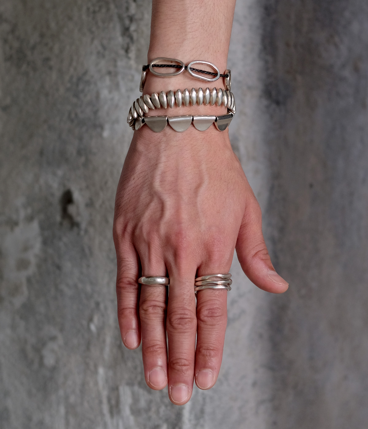 アプレッセジルプラットナーJill Platner Wavy Stack Ring 19号