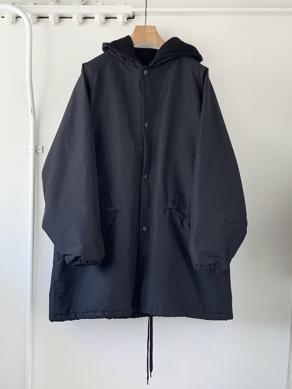 20AW COMOLI コットンシルクフーデッドコート 1 | hartwellspremium.com