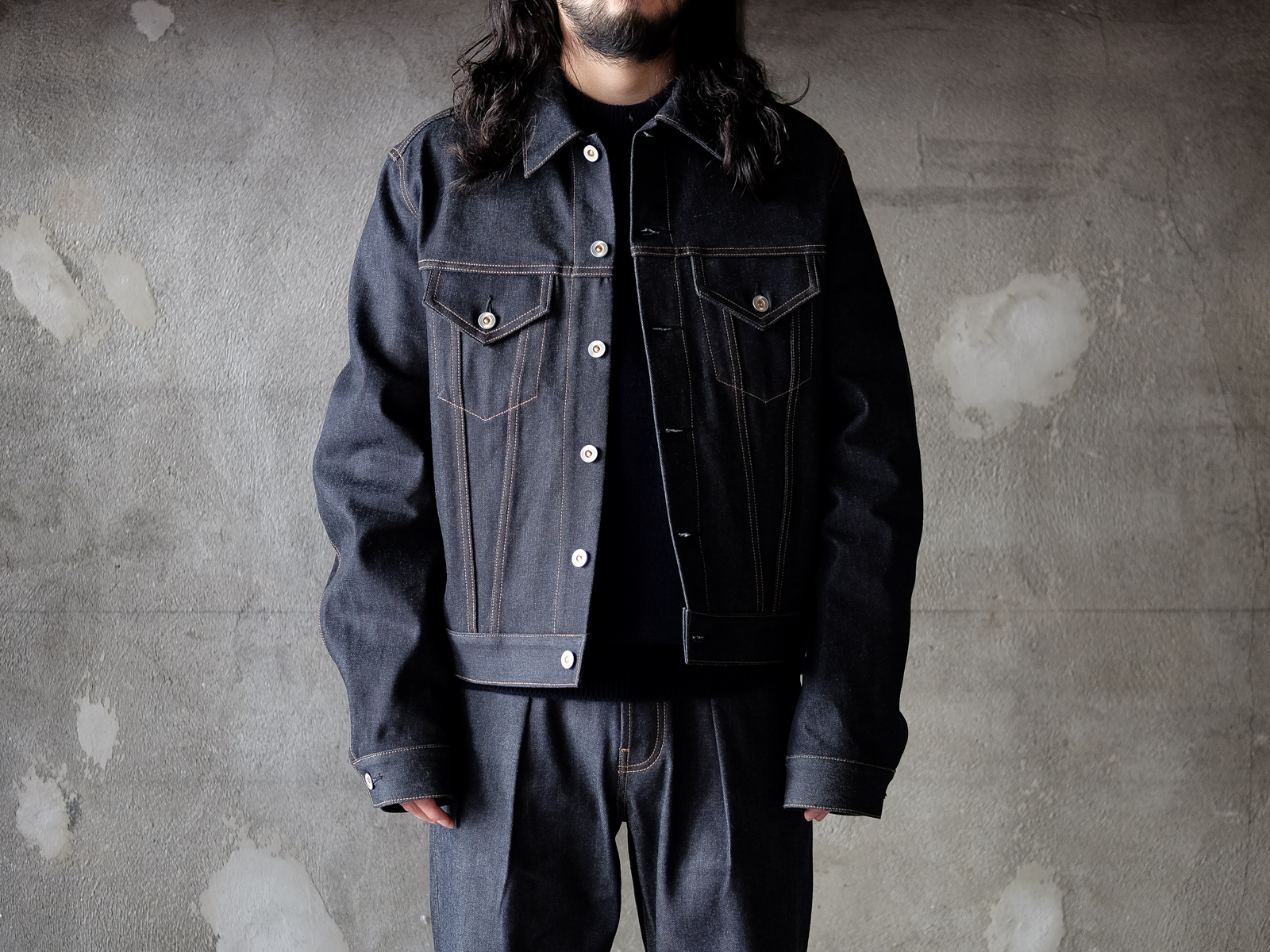 【未使用定価以下】HERILL CASHMERE DENIM JACKETジャケット/アウター