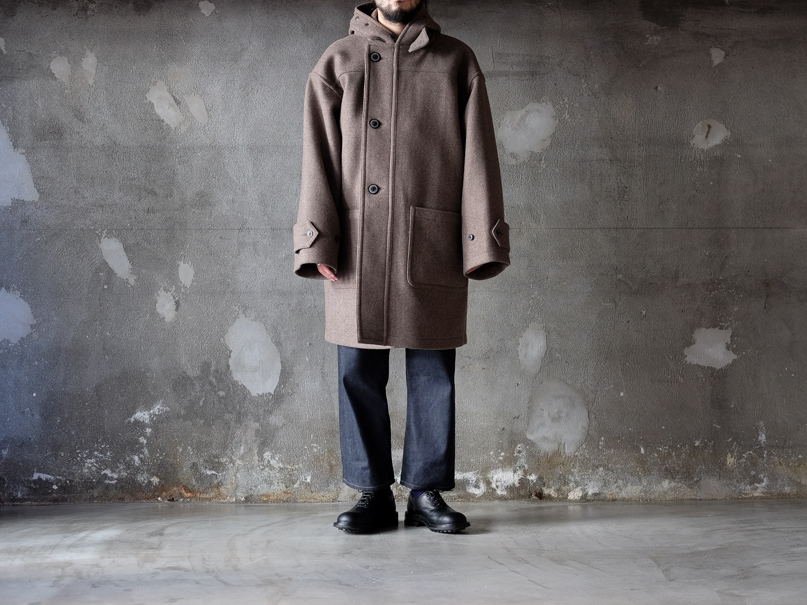 HERILL BLACK SHEEP BALMACAAN COAT - ステンカラーコート