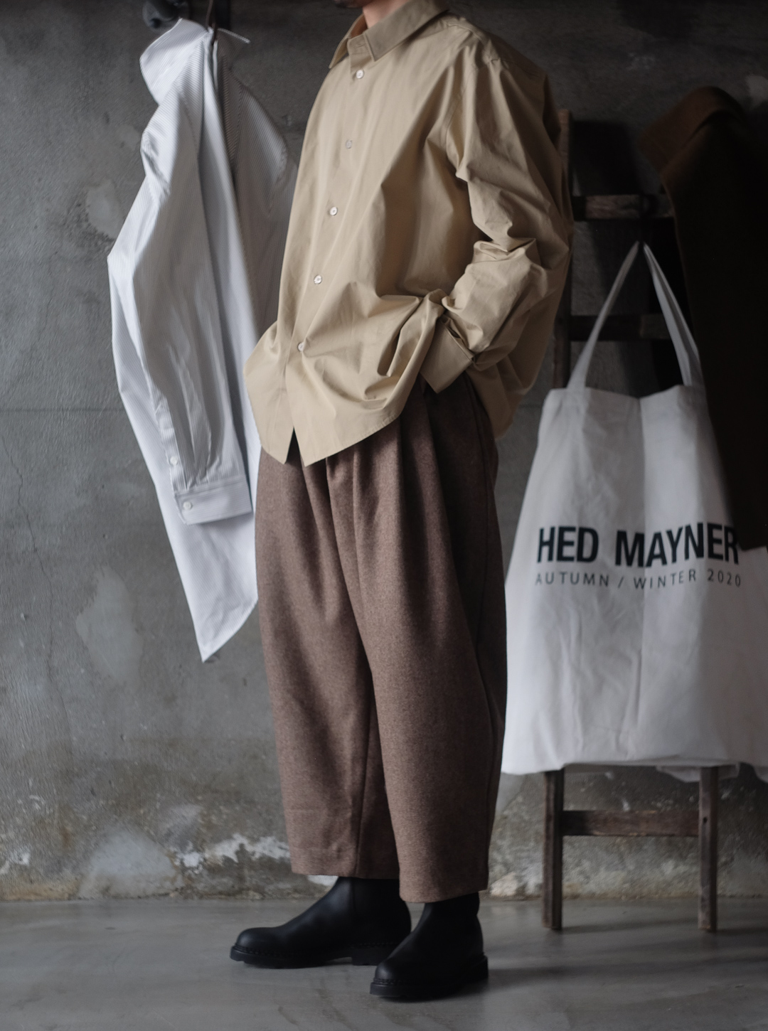 hed mayner 20aw ロングシャツ
