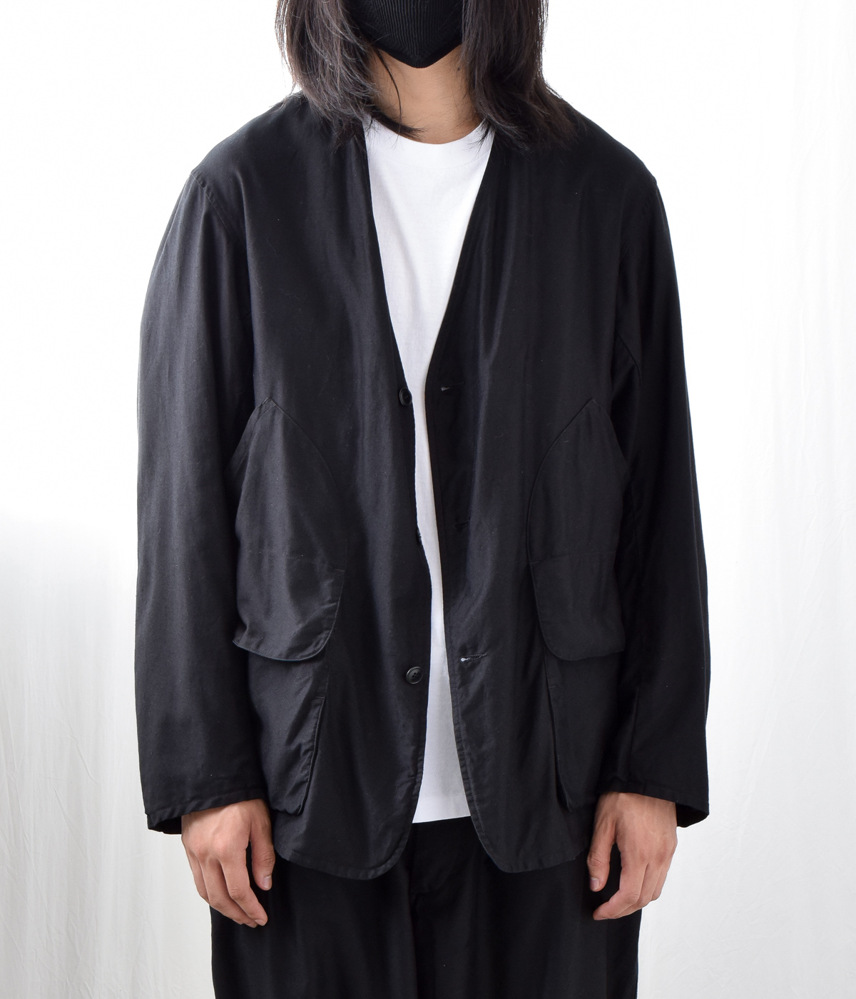 comoli コットンサテンハンティングジャケット size3-