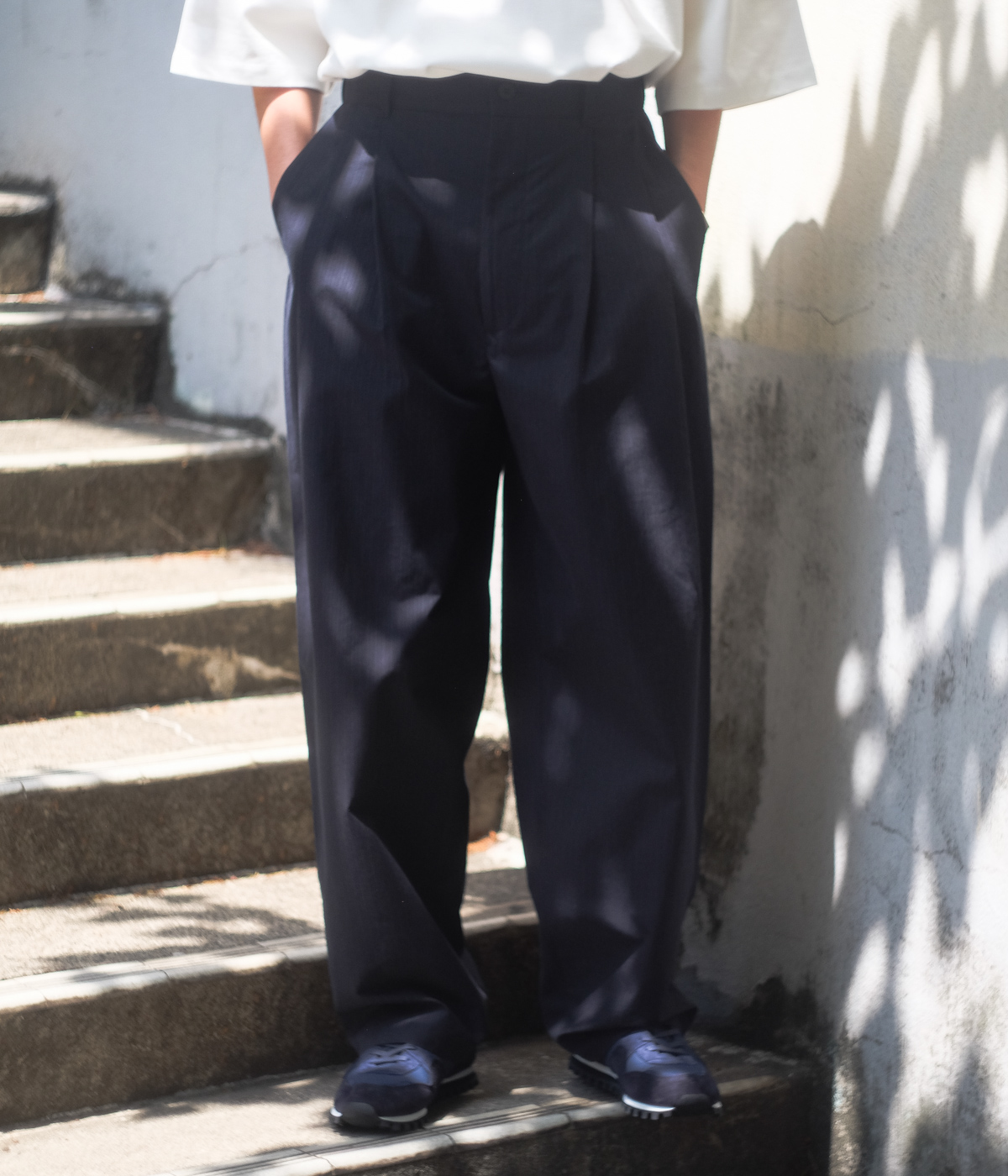 【安価】カミエルフォートヘンス PLEATED SUIT PANTS CANVAS パンツ