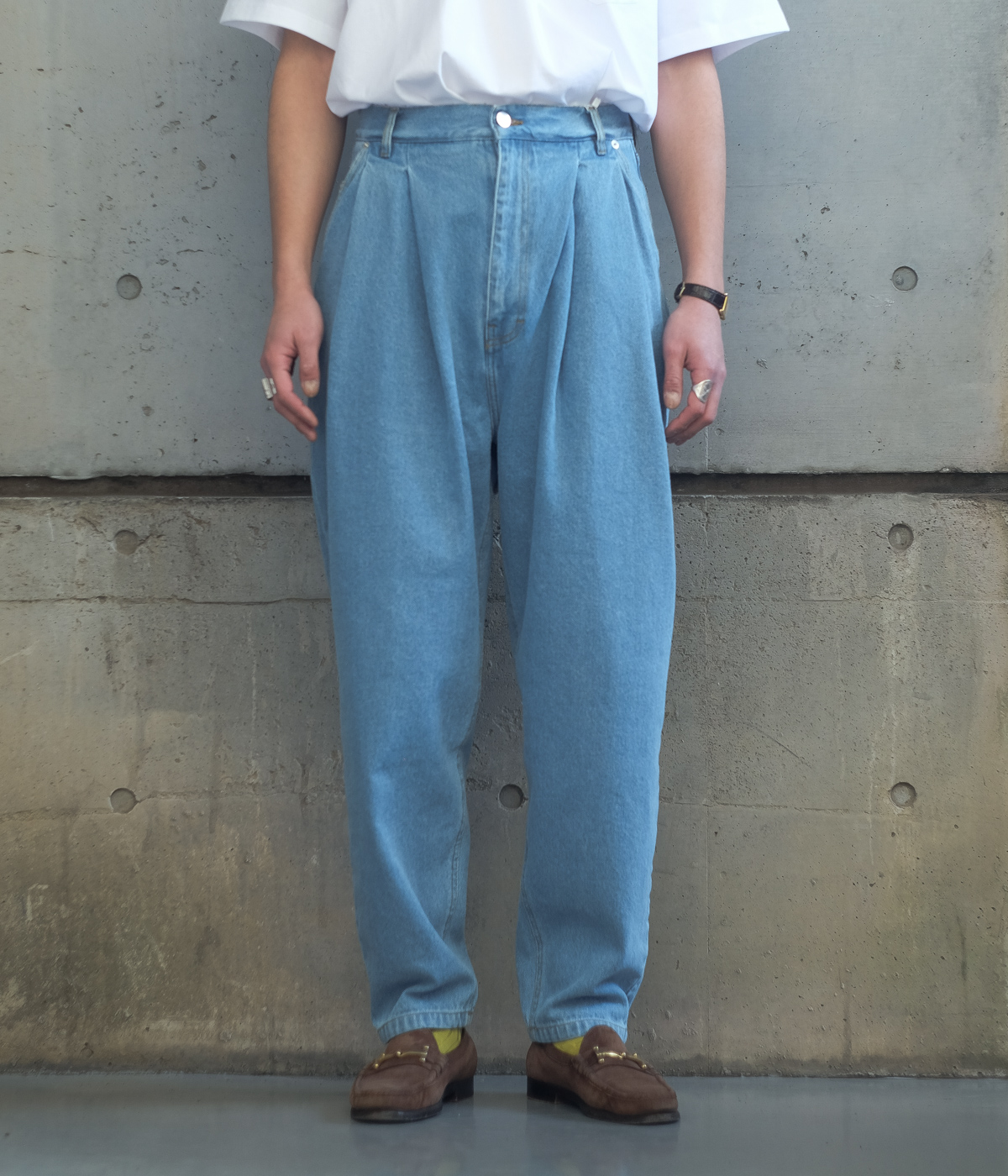 HED MAYNER】 PLEATED DENIM-