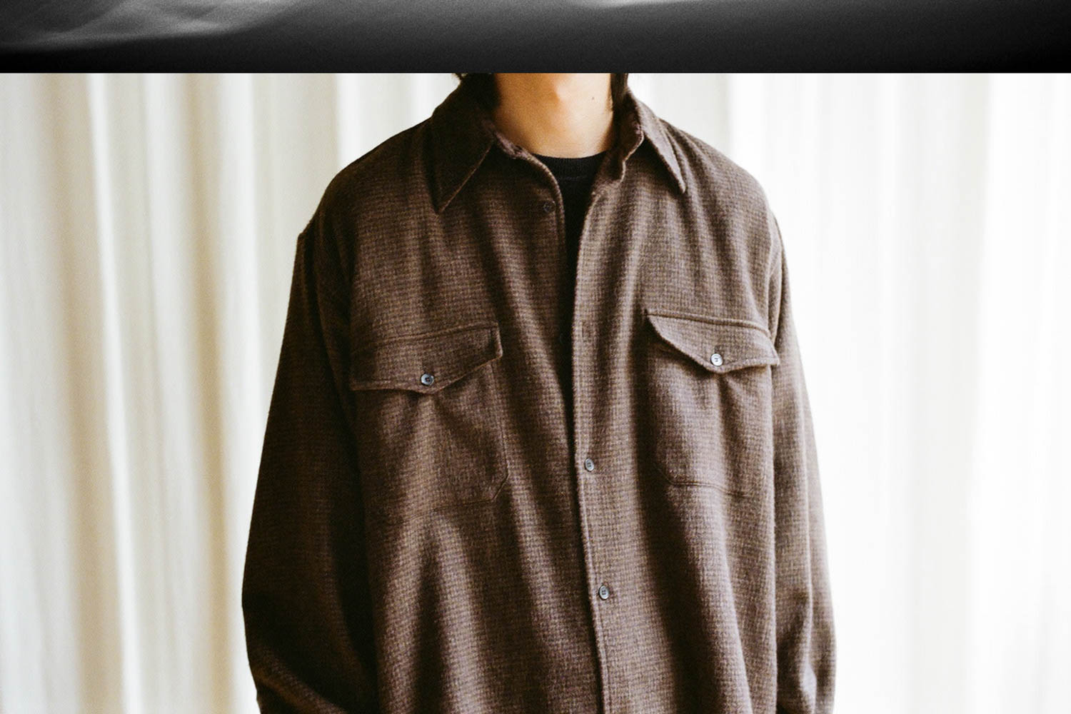 取寄商品[COMOLI] W/CA CPO Shirt Brown トップス