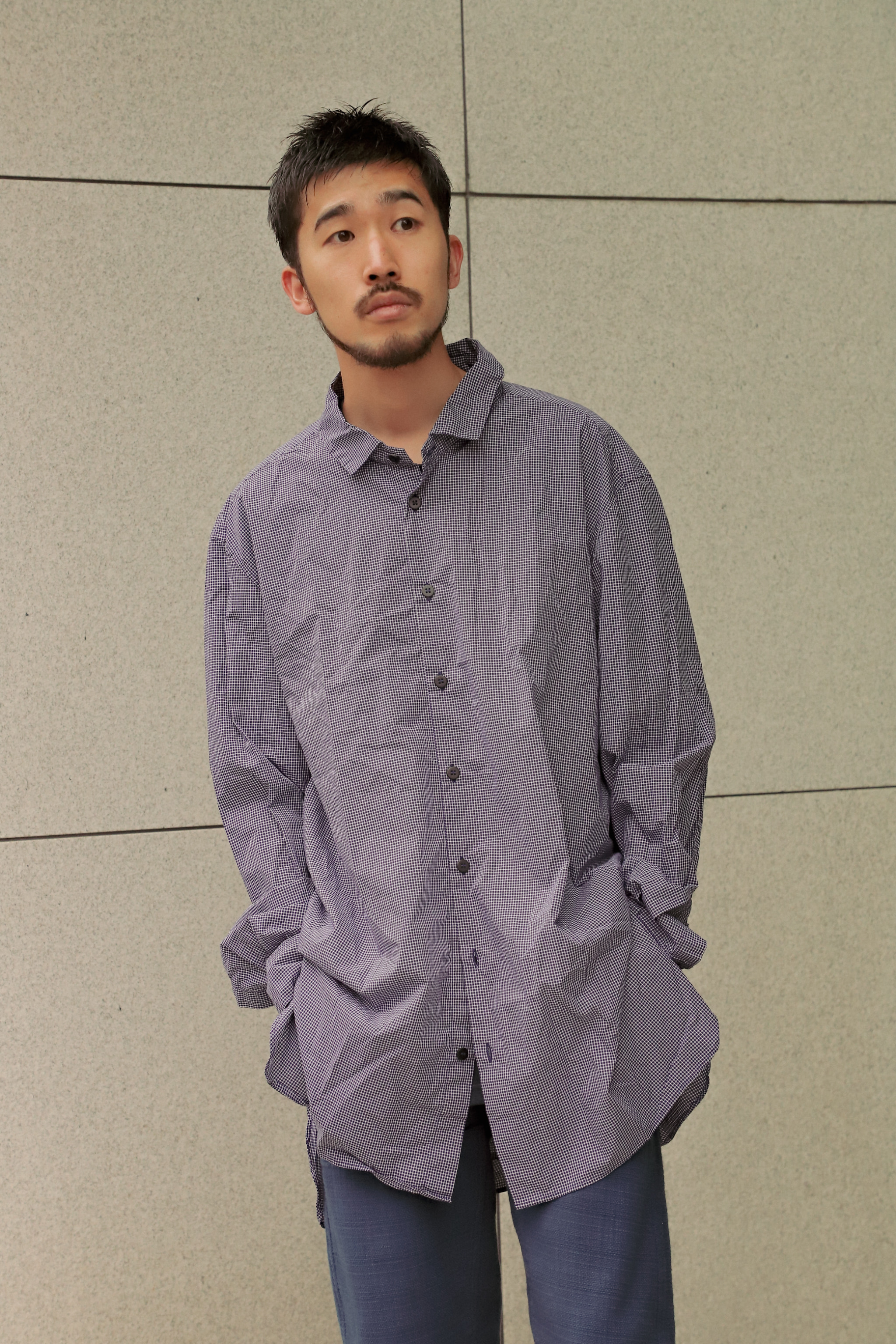 Bergfabel FARMER SHIRT NAVY バーグファベル　23SS