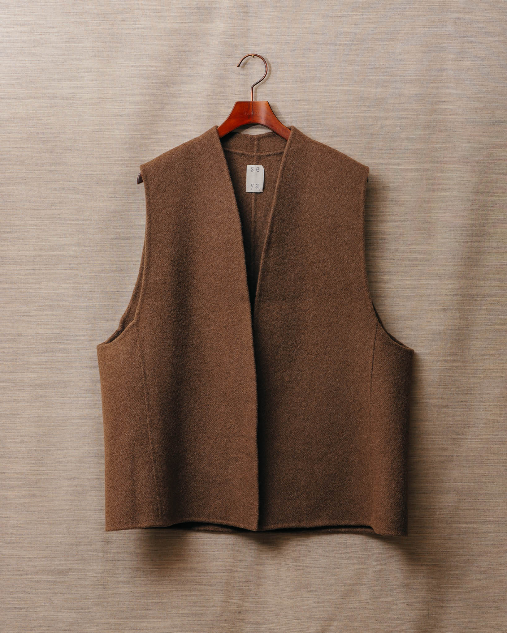 新品 seya. 23AW YAK VEST BROWN 3