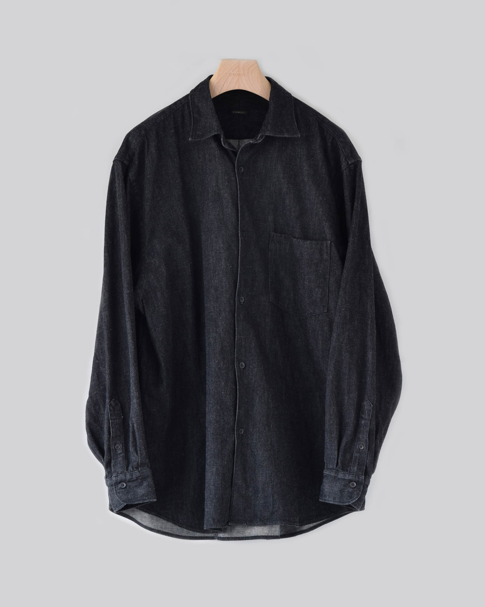 COMOLI Shirt Black size 4番号P01-02001